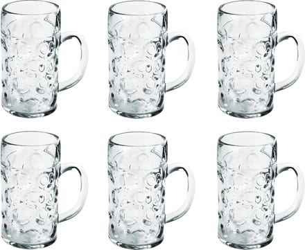 Bierpullen/bierglazen - 8x - halve liter/50 cl/500 ml - onbreekbaar kunststof - 0,5 liter pullen - Bierfeest/Oktoberfest pul
