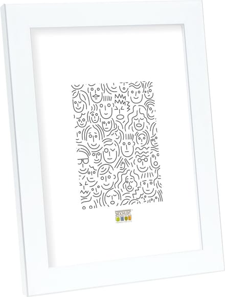 Deknudt Frames Fotolijst - Wit met zilverbies - S41VK1 - 20x25 cm