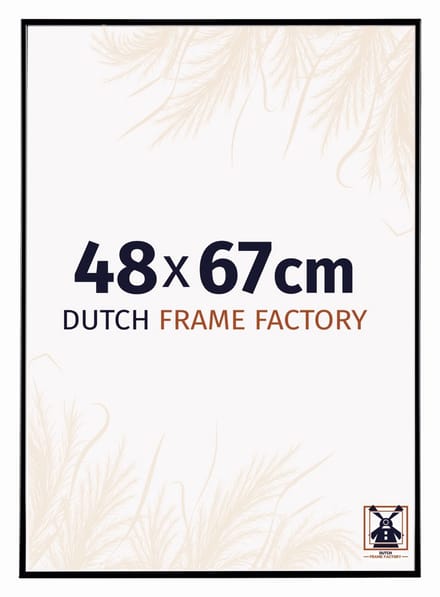 Fotolijst 48x67 cm - Kunststof - Zwart Hoogglans - Easy