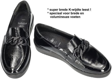 Solidus -Dames - zwart - ballerina's & mocassins - maat 37.5