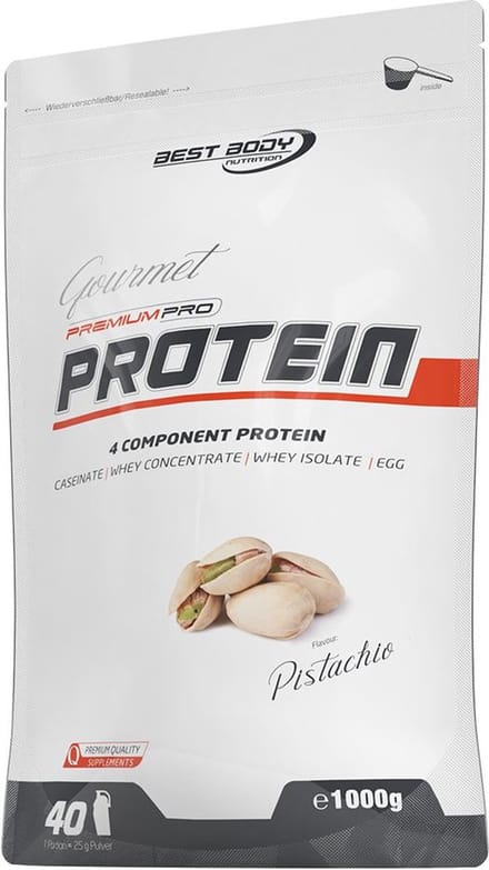 Best Body Gourmet Premium Pro Protein 1kg pistachio - time-released eiwit met ewhey, melk en ei-eiwit