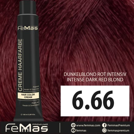 Femmas (6.66) - Haarverf - Intense Rode Donkerblond - 100ml