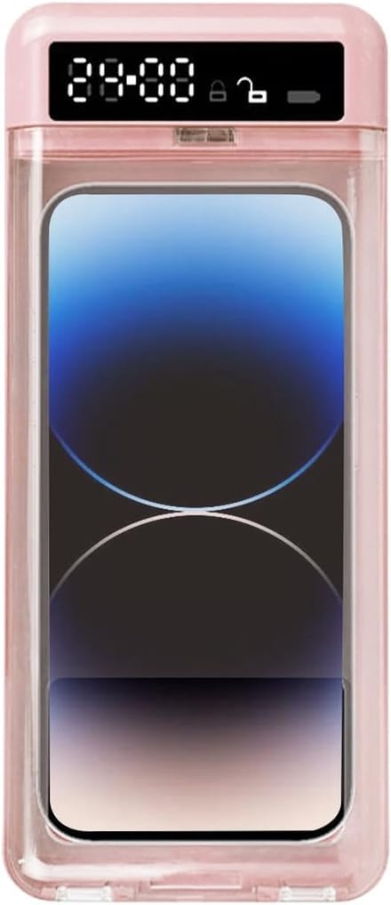 Tijdslot Box - Telefoon Locker - Schermtijd Beheer - Schadebestendig Ontwerp - 21.5 cm Lengte - Roze