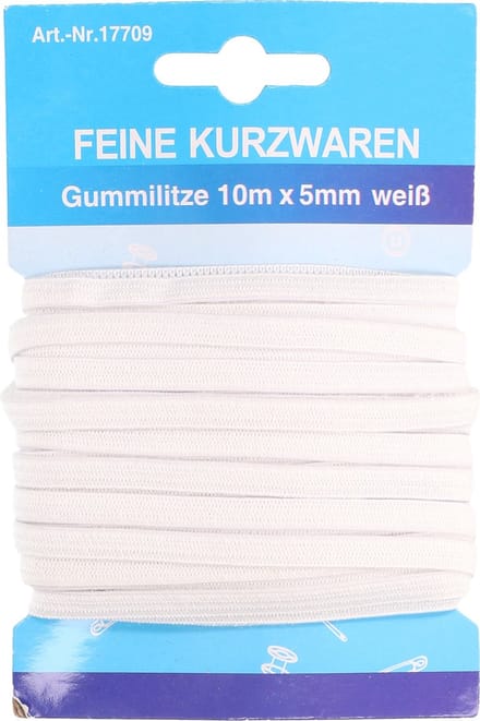 Hobby lint / elsastiek wit 5 mm x 10 meter - Hobby/knutsel materiaal
