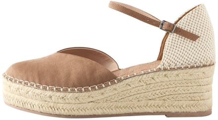 Next - Dames - Espadrilles met sleehak en gesloten neus - Bruin
