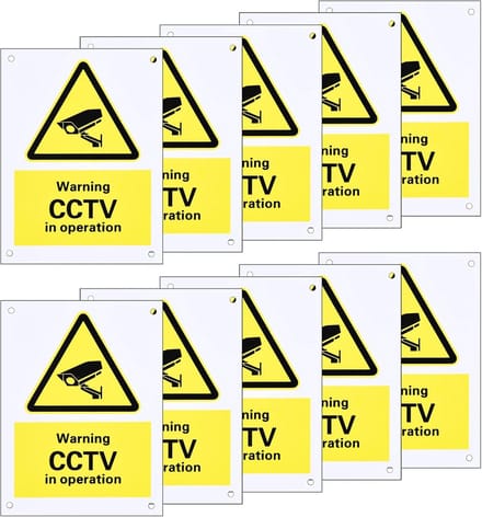 Kunststof Camerabewaking Binnenkort Toezicht Borden - 10 stuks