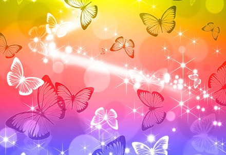 Fotobehang Butterflies | PANORAMIC - 250cm x 104cm | 130g/m2 Vlies