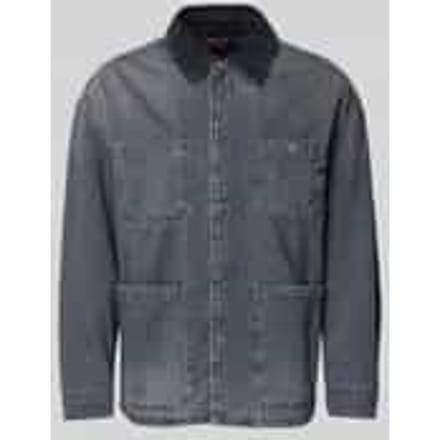 regular fit overhemdjack in denimlook