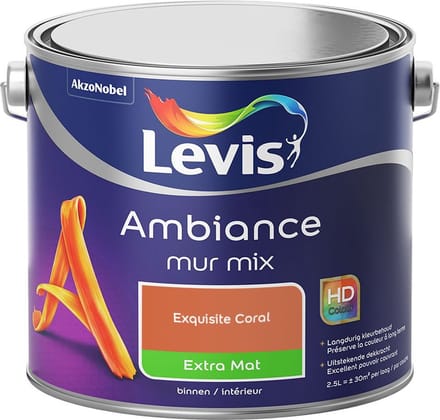 Levis - Ambiance Mur Extra Mat Mix - Exquisite Coral - Mengverf - 2,5 L