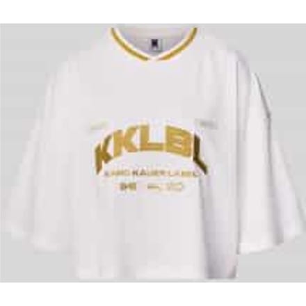 Kort T-shirt met logoprint aan de achterkant