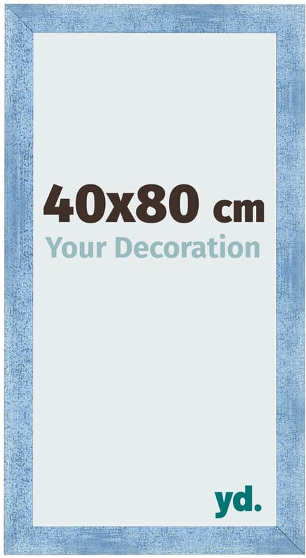 Your Decoration - Fotolijst 40x80 cm - MDF - Helder Blauw Geveegd - Pisa