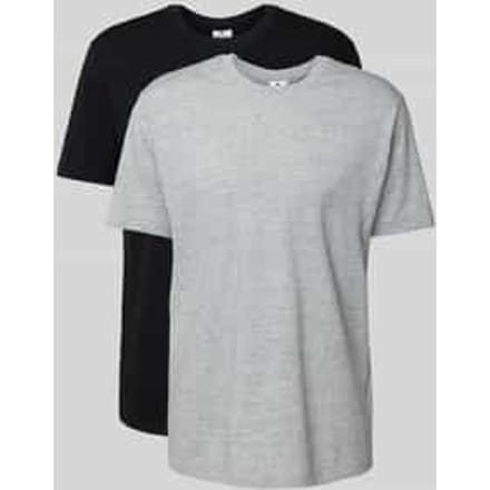 T-shirt met logobadge in een set van 2 stuks