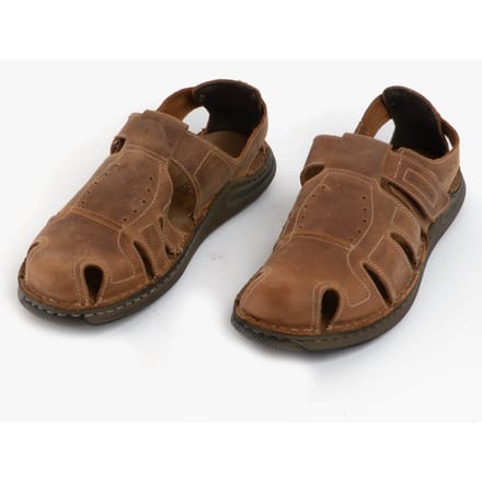 MAVERICK 01 Heren Leren Sandalen Kastanjebruin