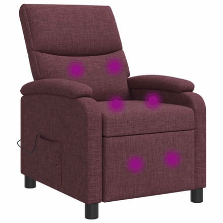 vidaXL - Massage - Relaxstoel - Paars - Stof