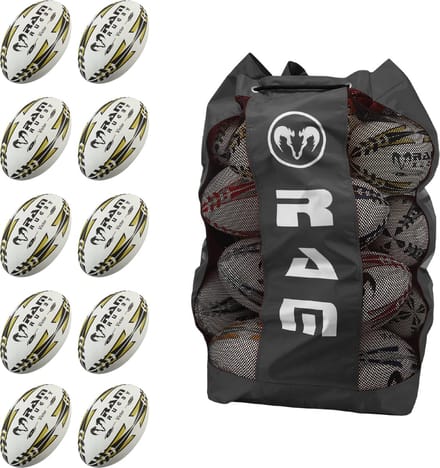 Victor Elite 10x - Wedstrijdbal bundel met draagtas - Evolution Rubber-Technology - Nr. 1 Rugby Merk in Europa