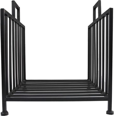 Pro Garden - Houtopslag - Metaal - Zwart - 41 x 31 x 35 cm