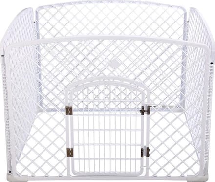 Topmast puppyren playpen |  Kunststof | Wit 100 * 100 * 75 cm hoog