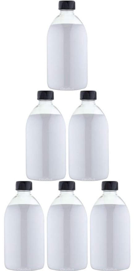 Scrubzout Perzik - 650 gram - Fles met zwarte dop - set van 6 stuks - Hydraterende Lichaamsscrub