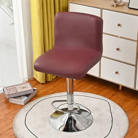 PU Leer Barkruk Stoelhoes Stretch Bureaustoel Slipcovers Elastisch Waterdicht Korte Rug Stoelhoezen Eetkamer Keuken