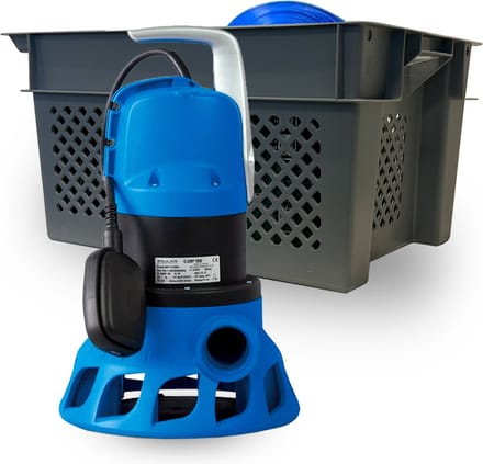 Tallas D-DWP 1000 + krat en slang 20 m - Dompelpomp - Vuilwaterpomp - Vuilwater dompelpomp - Startklaar pakket
