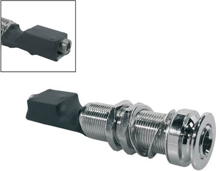 Boston EPJ-5535-N Eindknop Jack – 3,5 mm naar 6,3 mm Female Jack, Nikkel