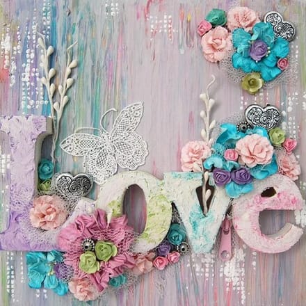 Diamond painting 40x50cm - love - ronde steentjes