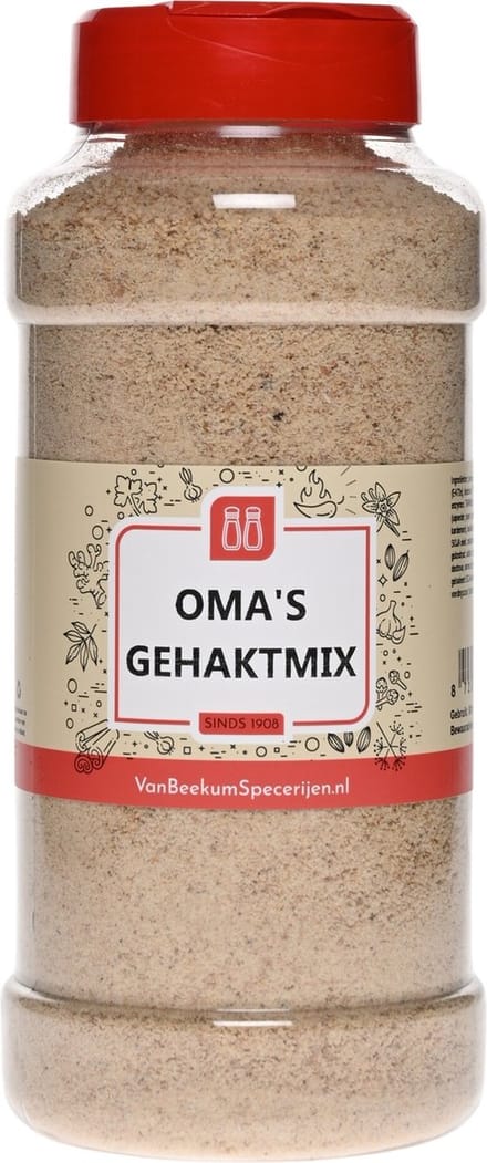 Van Beekum Specerijen - Oma's Gehaktmix - Strooibus 600 Gram