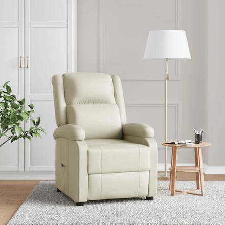 vidaXL - Fauteuil - verstelbaar - kunstleer - wit