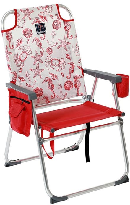 Atosa Fixed 87x47x37 Cm Texteline 2x1 Strandstoel Rood