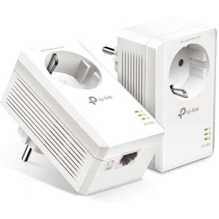 TP-Link TL-PA7017P KIT (2-pack) AV1000 Gigabit Passthrough Powerline Starter Kit Homeplug / PowerLine