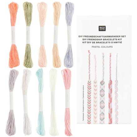 Knutselset vriendschapsbandjes - Pastel Colours