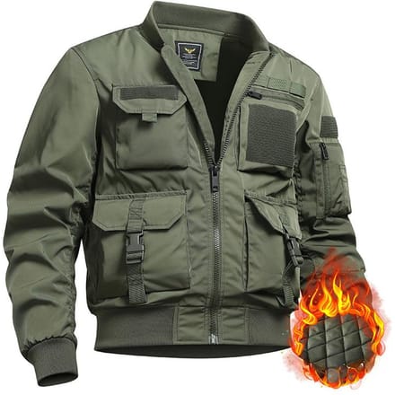 Bomberjack Heren Baseballuniform Multi-zak Werkjas Functionele Jas Drievoudig Bewezen Aanvalstop L gray