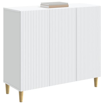 vidaXL - Dressoir - Wit - 89 - x - 34,5 - x - 80 - cm - Bewerkt - hout