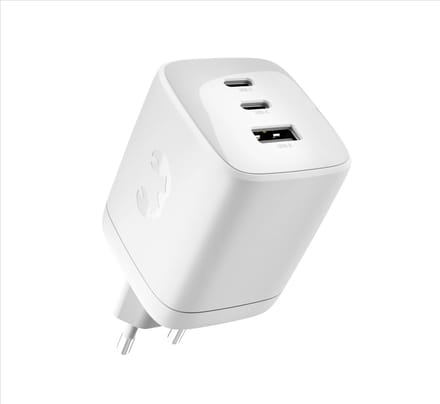 Fresh ’n Rebel Oplader iPhone & Samsung – 100W Adapter 2x USB-C & USB-A (3 poorten) – Krachtige Snellader iPhone & Samsung – Ice Grey
