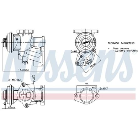 EGR-klep NISSENS 98476