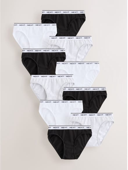 Next - Meisjes - Verpakking van 10 bikinibroekjes - Wit