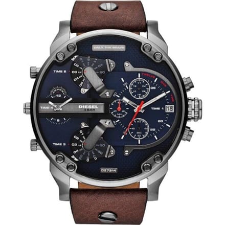 Diesel DZ7314 Mr Daddy Dual Time Chronograaf Navy Blauw Wijzerplaat Herenhorloge