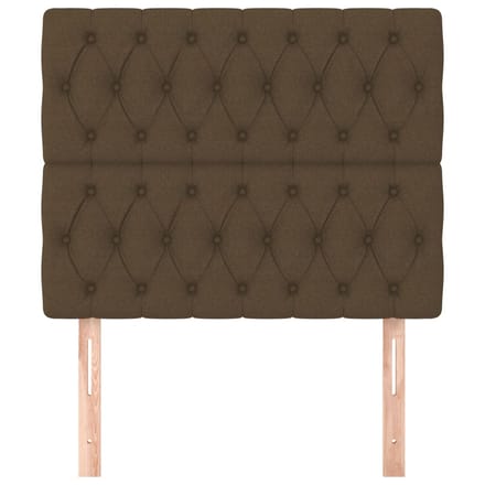 vidaXL - Hoofdbord - donkerbruin - 100x7x118/128 - cm - stof