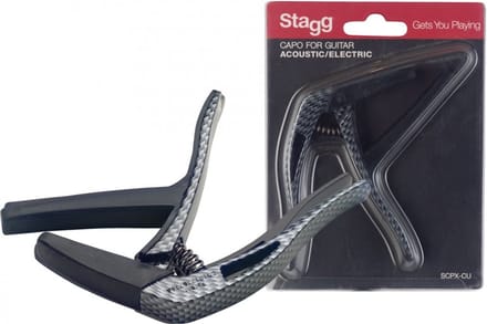 Stagg Gitaar Capo Akoestisch/Elektrisch SCPX-CU Carbon