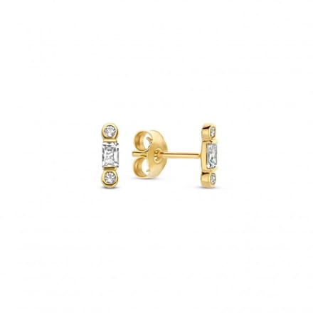 Jackie Eleonore Reagle Topaz Studs 14 Karaat Goud