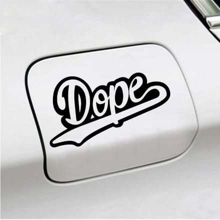 Bumpersticker - Dope - 10 X 18 - Zwart