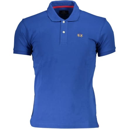 La Martina Blauwe Katoenen Poloshirt
