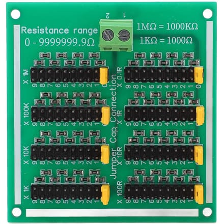 Weerstandsbord 0 tot 9999999.9 Ohm PCB Programmeerbaar SMD Weerstandsbord met Klemmen 220V
