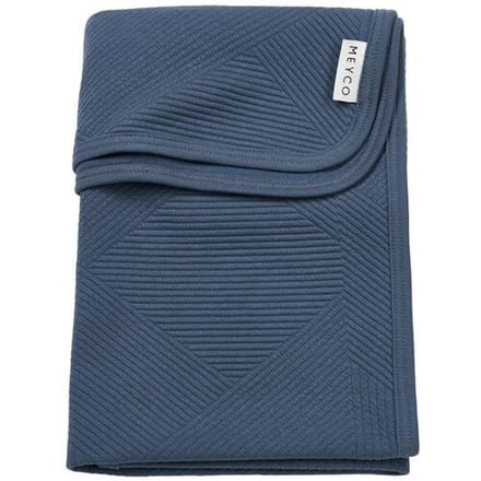Meyco Baby Jacquard Wiegdeken - Indigo - 75x100cm - 0.5 TOG