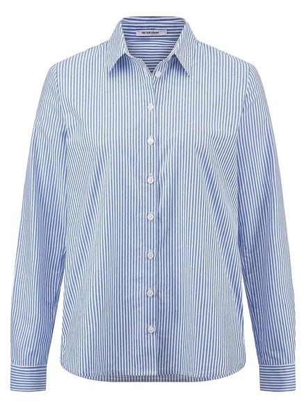 Blouse lange mouwen Van Peter Hahn blauw