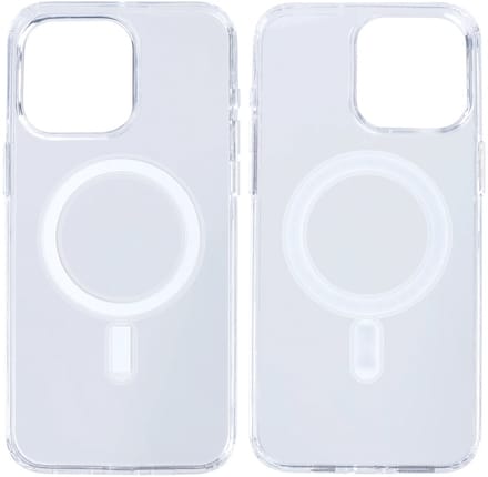 Rixus Voor iPhone 15 Pro Max Magnetisch Transparant Hoesje