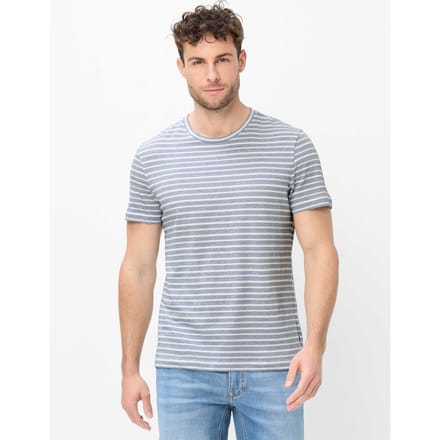 Brax Heren Shirt  Style TJADE white, lichtblauw, maat M