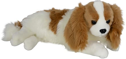Boony natural decorations kingcharles spaniel pluche bruin wit - 35cm