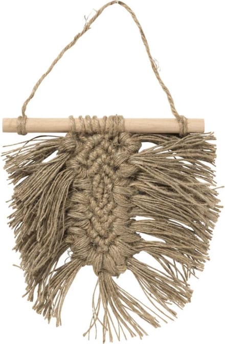 Raffia Wandhanger - 20x21cm - Naturel - van gerecycled materiaal