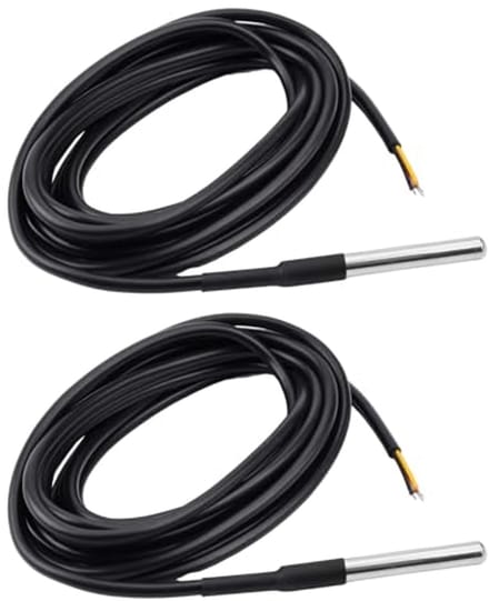 Temperatuursensoren 2 stuks met 10 meter kabel - Waterdicht, Digitale en Compatibel met Arduino en Raspberry Pi
